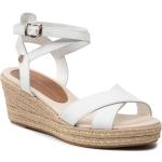 Dámske Kožené sandále Tommy Hilfiger bielej farby vo veľkosti 41 na leto 