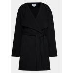 Dámske Kabáty čiernej farby zo syntetiky vo veľkosti 5 XL v zľave na zimu 