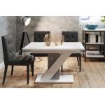 Jedálenské stoly sivej farby v elegantnom štýle z betónu rozkladacie vysoko lesklý povrch 