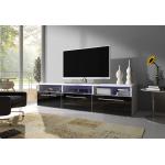 TV stolíky čiernej farby v modernom štýle s úložným priestorom vysoko lesklý povrch 