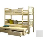 Detské postele bielej farby z masívu 