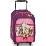 Detské Malé cestovné kufre Fabrizio ružovej farby so zábavným motívom na zips objem 20 l 