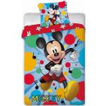 Detské posteľné súpravy faro svetlo modrej farby v party štýle z bavlny 140x200 s motívom Duckburg / Mickey Mouse & Friends Mickey Mouse s motívom: Myš 
