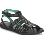 Dámske Kožené sandále Felmini čiernej farby vo veľkosti 40 na leto 