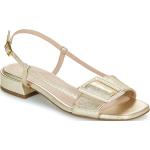 Dámske Kožené sandále Fericelli zlatej farby vo veľkosti 35 metalické na leto 