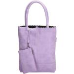 Elegantné kabelky fialovej farby v elegantnom štýle zo semišu v zľave 