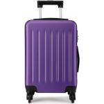 Pánske Veľké cestovné kufre fialovej farby z plastu v zľave 