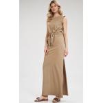 Dámske Dlhé sukne Figl hnedej farby v elegantnom štýle s dĺžkou: Maxi v zľave 
