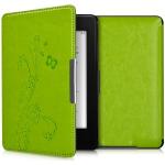 Flipové púzdro s dizajnom motýľ pre Amazon Kindle Paperwhite 3 - zelená