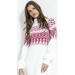 Dámske Pletené šaty fobya bielej farby v zľave na Vianoce 