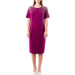 Dámske Krátke šaty fialovej farby z polyesteru na zips v zľave 