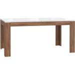 Jedálenské stoly forte bielej farby z dubového dreva rozkladacie vysoko lesklý povrch 
