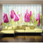 Fototapety artgeist hnedej farby s kvetinovým vzorom 