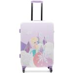 Detské Stredné cestovné kufre fialovej farby s motívom Frozen 