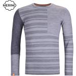 Pánske Termo tričká Ortovox sivej farby s dlhými rukávmi v zľave 
