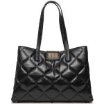 Dámske Shopper kabelky FURLA Furla čiernej farby s prešívaným vzorom z kože 