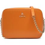 Dámske Crossbody kabelky FURLA Furla oranžovej farby z kože v zľave 