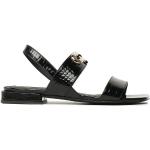 Dámske Kožené sandále FURLA Furla čiernej farby vo veľkosti 36 v zľave na leto 