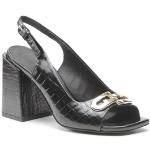 Dámske Kožené sandále FURLA Furla čiernej farby vo veľkosti 40 v zľave na leto 