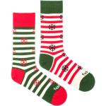 Vzorované ponožky fusakle červenej farby z bavlny 42 vyrobené na Slovensku 