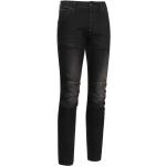 Pánske Slim Fit jeans G-Star Raw čiernej farby v športovom štýle z bavlny na gombíky raw 