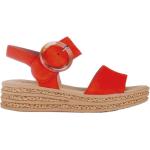Dámske Kožené sandále Gabor oranžovej farby vo veľkosti 40 na leto 