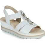 Dámske Kožené sandále Gabor bielej farby vo veľkosti 42 v zľave na leto 
