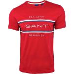 Pánske Tričká s potlačou Gant červenej farby z bavlny vo veľkosti XXL 