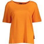 Dámske Tričká s krátkym rukávom Gant oranžovej farby v modernom štýle s krátkymi rukávmi 