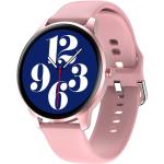 Dámske Inteligentné hodinky nepremokavé ružovej farby v športovom štýle okrúhle kompatibilné s iOS 