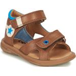 Detské Kožené sandále GBB hnedej farby vo veľkosti 27 na leto 