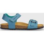Chlapčenské Kožené sandále Geox modrej farby z polyuretánu vo veľkosti 39 Vegan v zľave na leto 