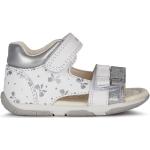 Dievčenské Kožené sandále Geox bielej farby zo syntetiky vo veľkosti 25 na leto 