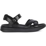 Dámske Kožené sandále Geox čiernej farby zo syntetiky vo veľkosti 41 v zľave na leto 