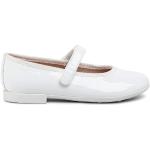Dievčenské Spoločenské topánky Geox bielej farby v elegantnom štýle z koženky v zľave na jar 