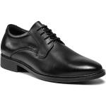 Pánske Spoločenské topánky Geox čiernej farby v elegantnom štýle z kože vo veľkosti 45 v zľave na jar 