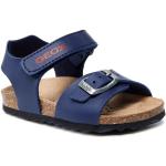 Chlapčenské Kožené sandále Geox tmavo modrej farby z koženky vo veľkosti 23 na leto 