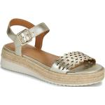 Dámske Kožené sandále Geox zlatej farby vo veľkosti 36,5 metalické v zľave na leto 