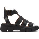 Dámske Kožené sandále Geox čiernej farby vo veľkosti 35 v zľave na leto 