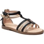 Dievčenské Kožené sandále Geox čiernej farby z koženky vo veľkosti 30 v zľave na leto 