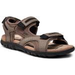 Pánske Kožené sandále Geox Strada hnedej farby z koženky vo veľkosti 42 na leto 