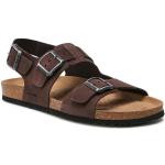 Pánske Kožené sandále Geox hnedej farby vo veľkosti 43 v zľave na leto 