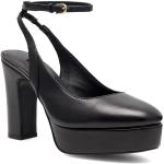 Dámske Kožené sandále Gino Rossi čiernej farby vo veľkosti 35 na leto 