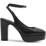 Dámske Kožené sandále Gino Rossi čiernej farby vo veľkosti 36 na leto 
