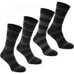 Giorgio 4 Pack Striped Socks Junior Black/Grey Junior 1-6