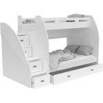 Detské postele gl bielej farby MDF s úložným priestorom 