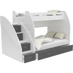 Detské postele gl sivej farby MDF s úložným priestorom 