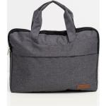 Grey textile laptop bag