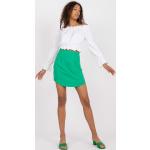 Dámske Sukne s vysokým pásom FashionHunters zelenej farby z polyesteru v zľave 