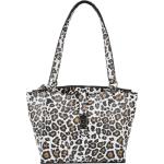 Dámske Kožené kabelky Guess s leopardím vzorom z polyuretánu na zips Vegan 